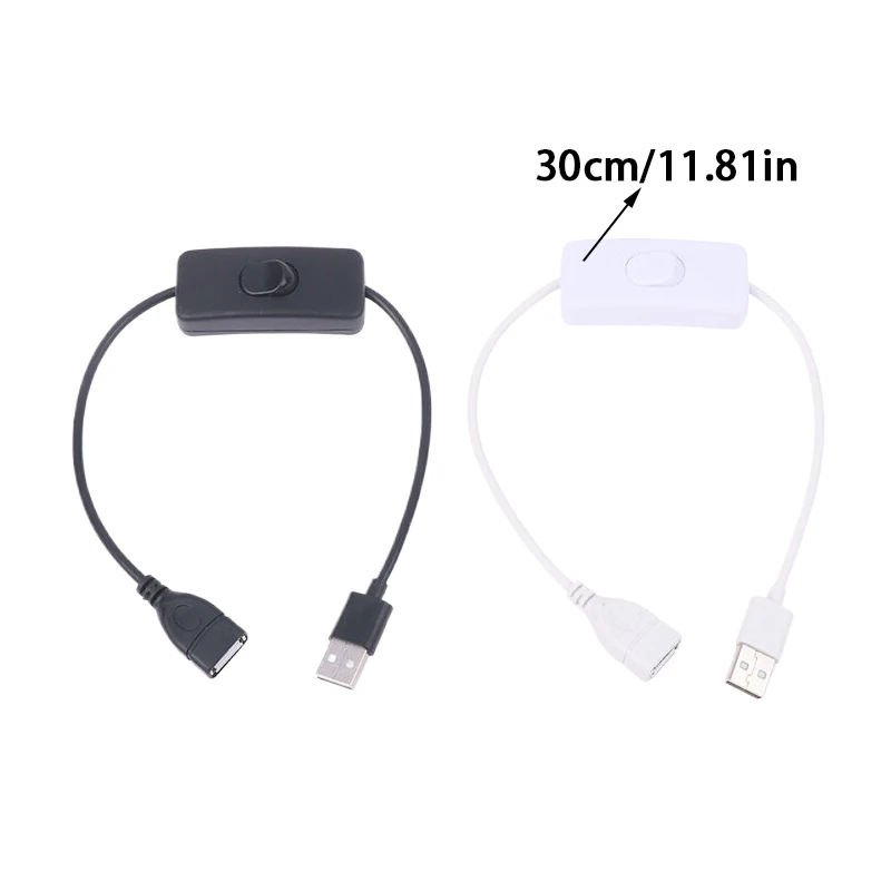USB Switch Extension Cable Support Data Transmit And Power Supply With On/Off Power Switch For LED Strips, USB Devices