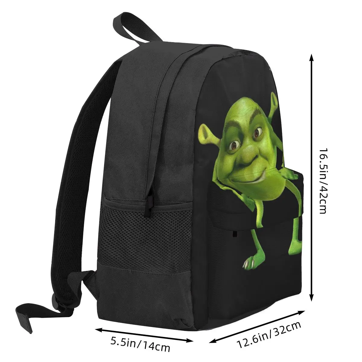 Mochilas escolares de grande capacidade para crianças, Mochilas Shrek para meninos e meninas, Mochila para laptop dos desenhos animados, Bolsa de ombro