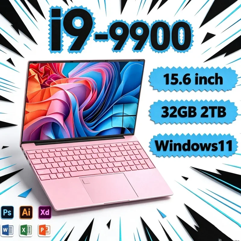 HOT 15.6 Inch Laptop Intel Core I9-9900 Windows 11 32GB M.2 2TB SSD Playbook Computer