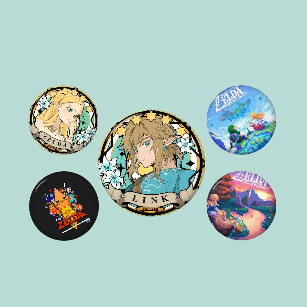 Video Game Legend Z-Zeldas 32/44/58MM Customizable Button Pins Cute Funny Creative Badge Jewelry Decor Gifts for Friends view 6