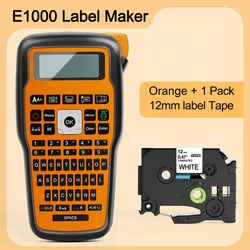 2023 Upgrade E1000 Pro Portable Printer Printer Sticky Label Maker Machine 203dpi Compatible for Brother P-touch