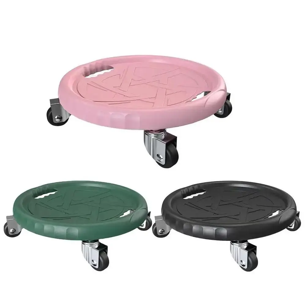 

Noiseless Glide Abdominal Roller Wheel Safety 4-wheel Silent Abdominal Disc with Handle Multifunctional