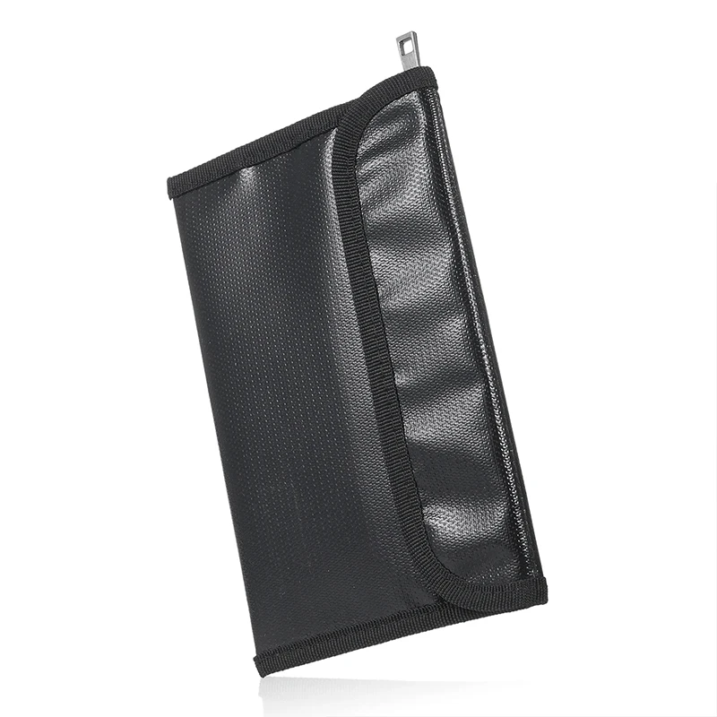 1PC Fireproof Document Bag Zipper Closure Cash Safe Storage Waterproof Pouch With Sticky Strip For Certificates Money Cards Keys