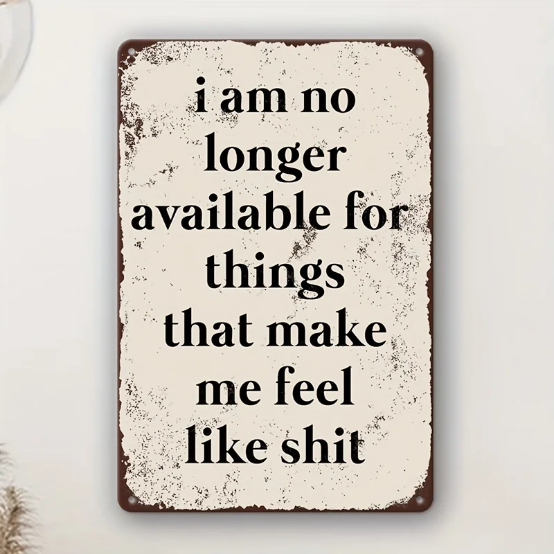 2D Flat, 1pc Vintage Metal Tin Sign Wall Art with 