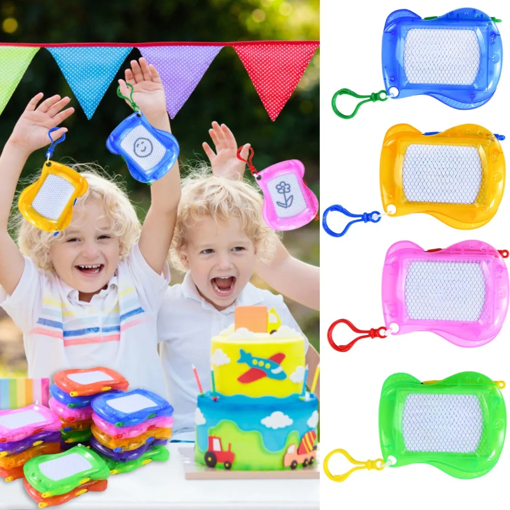 1PC Magnetic Drawing Board Mini Erasable Writing Pad Keychain Kids Birthday Party Favors for guest Boy Girl Christmas Gifts