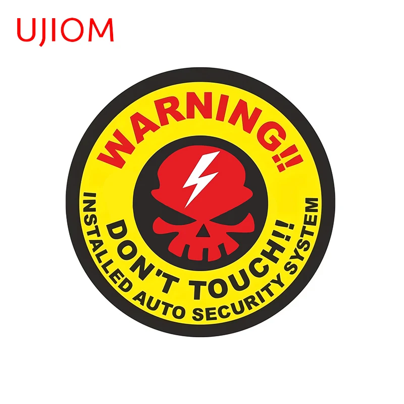 UJIOM Creative Do Not Touch Warning Sign Wall Stickers Cool Personality Design Decals Attractive Scratch-proof Home Decor