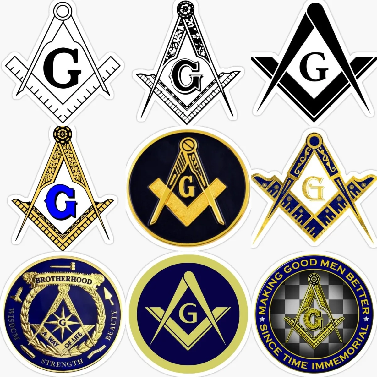 Freemasons The Eye of God Creative Stickers Laptop Motorcycle Accessories Camper Truck Car Bicycle Wall Decoration Decal 2023