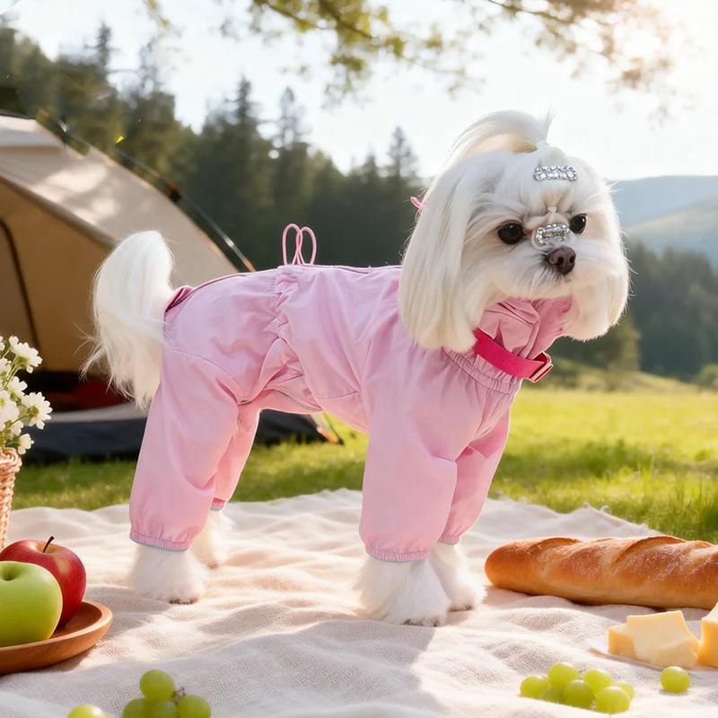 

Dog Summer Sun Protection Four-Legged Jumpsuit Lightweight Breathable Outdoor Windproof Dog Coat Full Body Cover Pet Clothes