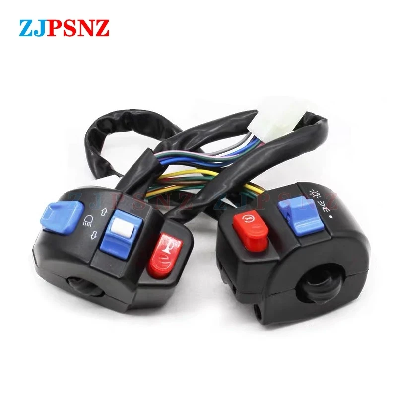 Motorcycle Scooter E-bike Left and Right Handlebar Control Switch Horn Turn Signal 12V Waterproof For GY6 50CC 125CC 150CC 1Pair