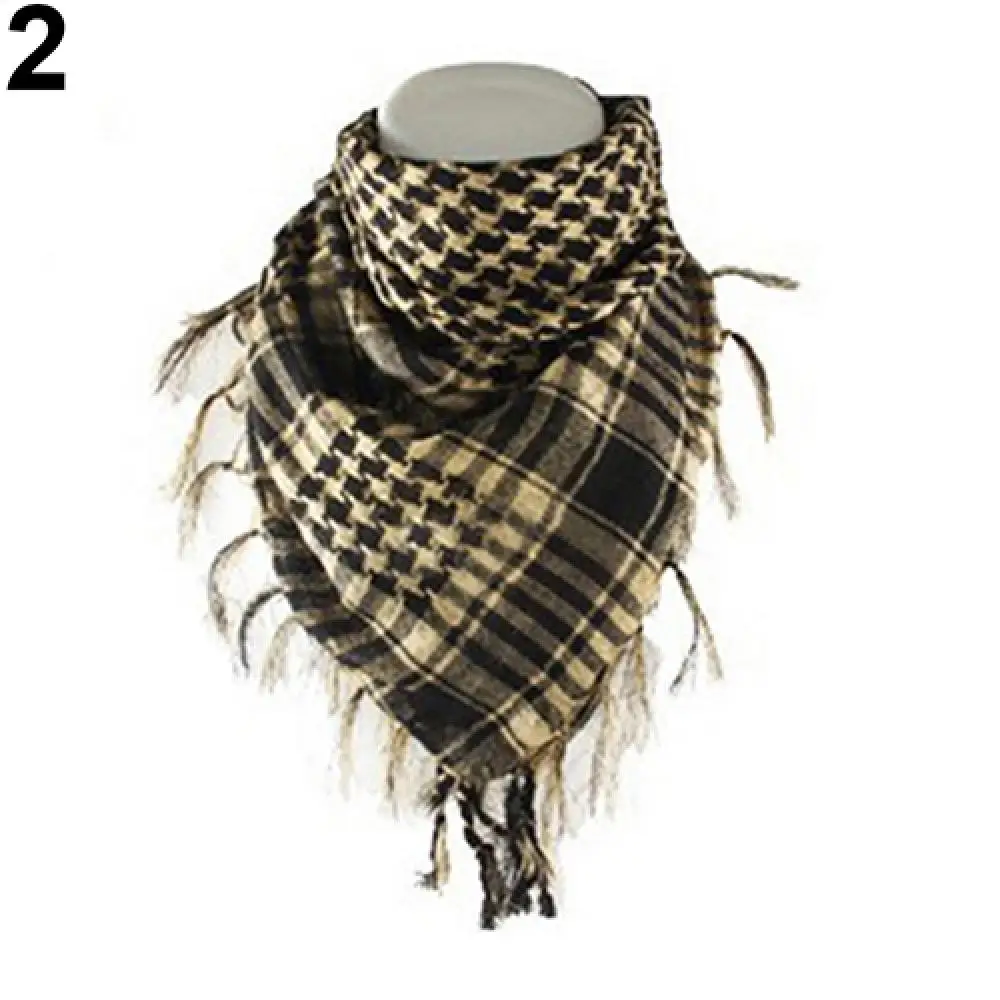 100cm Cotton Plaid Scarves Camping Hiking Scarf Windproof Army Military Cycling Scarf Muslim Hijab Fashion Autumn Spring Scarf