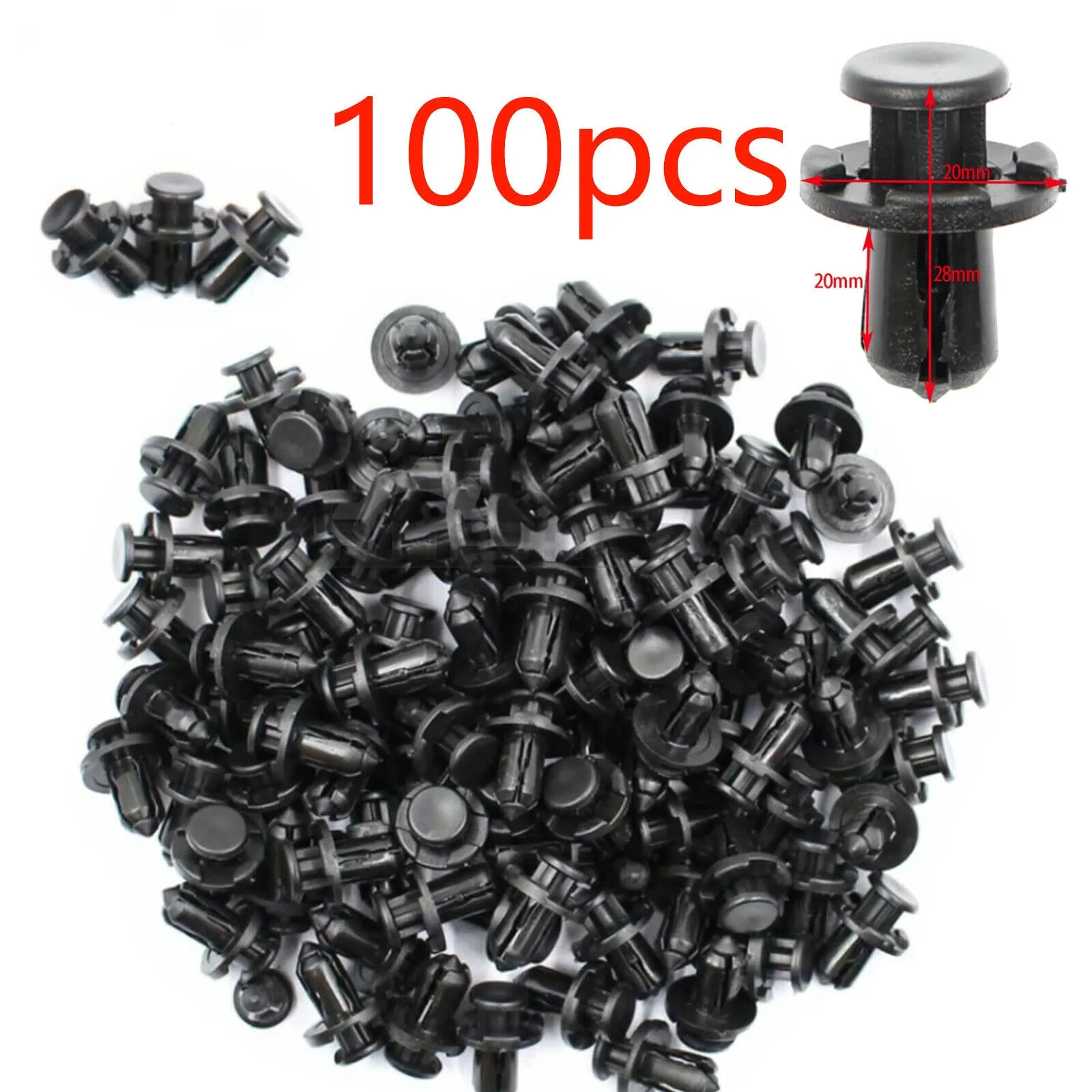 100PCS Bumper Fender Clips Retainer Fastener Rivet Screw 90914-0007 A21420 For Subaru BRZ Forester Impreza Legacy Outback 00-19