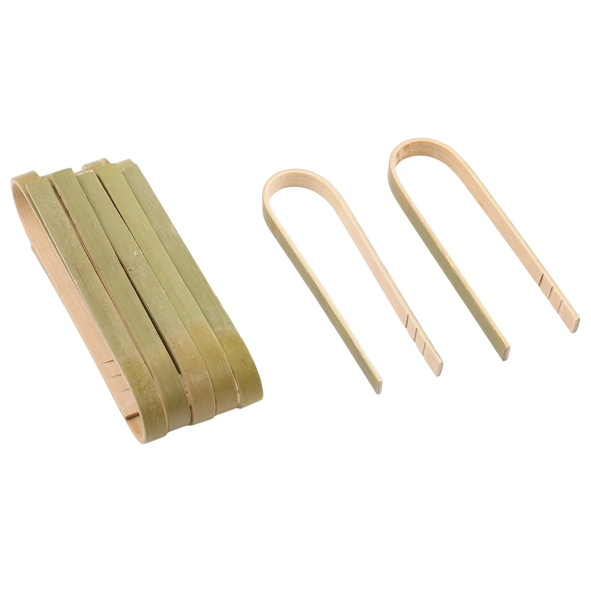 120er-Pack Mini-Bambuszangen, 10,2 cm große Einwegzangen, umweltfreundliche Mini-Einweg-Bambusutensilien, Toastzangen