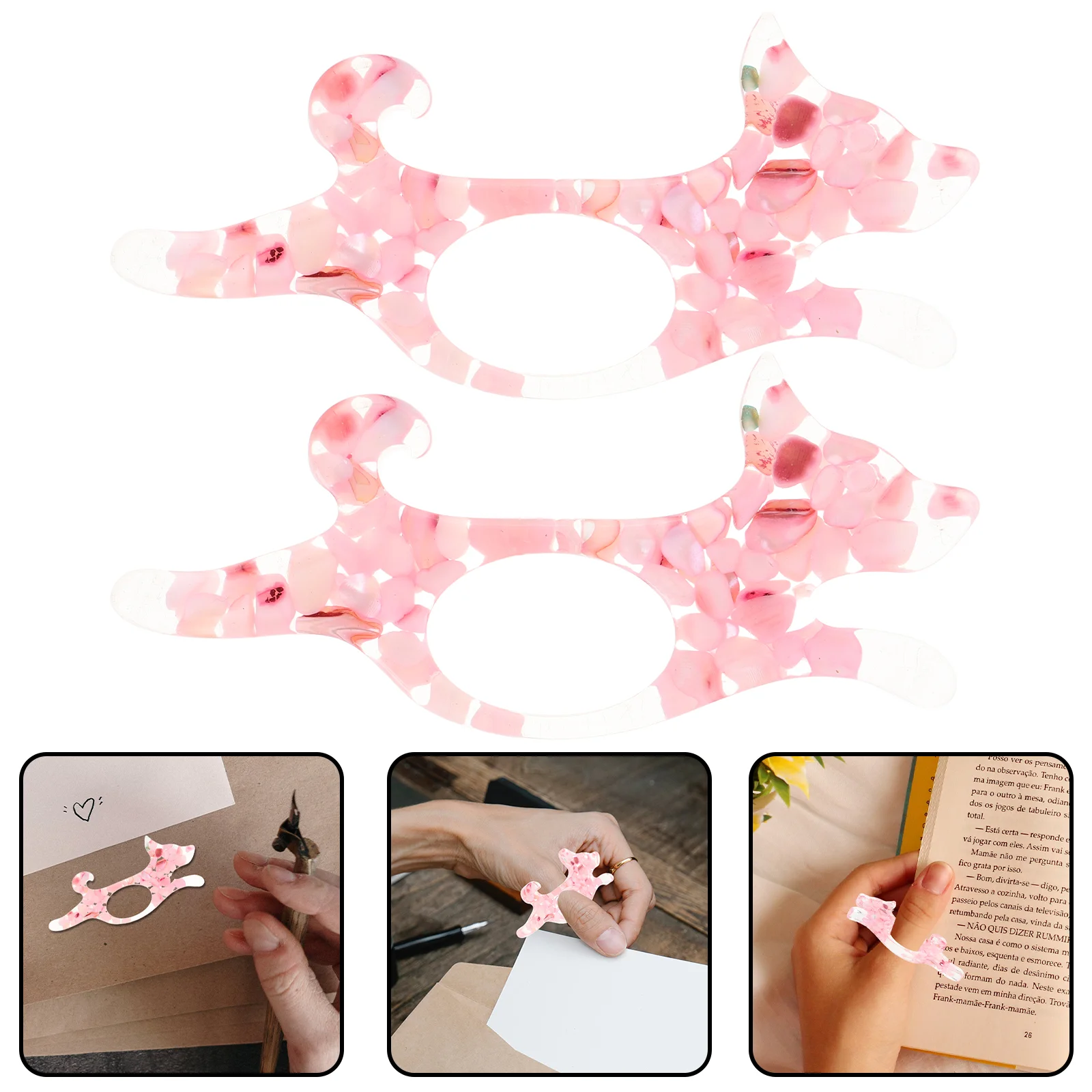 Imagem -04 - Puppy Thumb Bracace Bookmark Multi-function Page Spreader Reading Holder para Estudante Peso Bookmark Epóxi