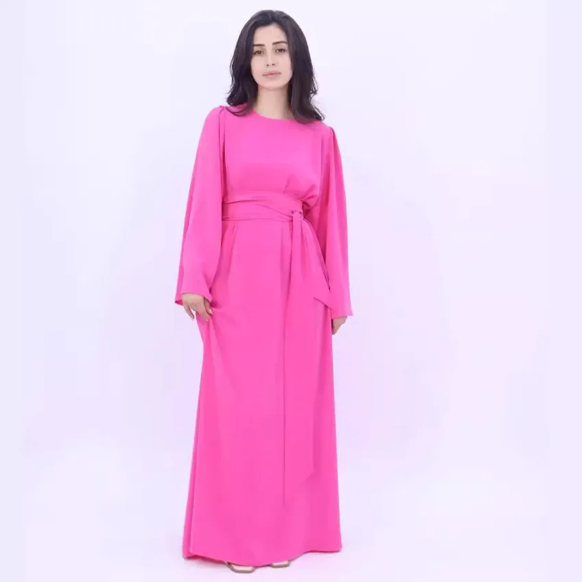 Abaya Ramadan Muslim Modest Women Dress Lace Up Jalabiya Morocco Islam Dubai Eid Abayas Arab Long Robe Kaftan Party Vestidos