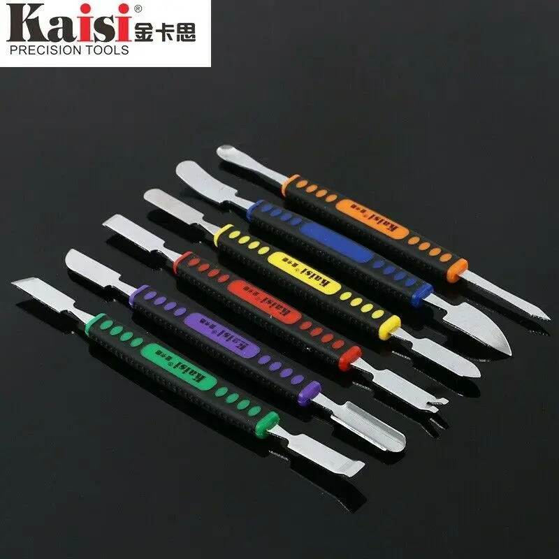 Kaisi 6Pcs Dual Ends Metal Spudger Set for iPhone iPad Tablet Mobile Phone Prying Opening Repair Tool Kit Hand Tool Sets