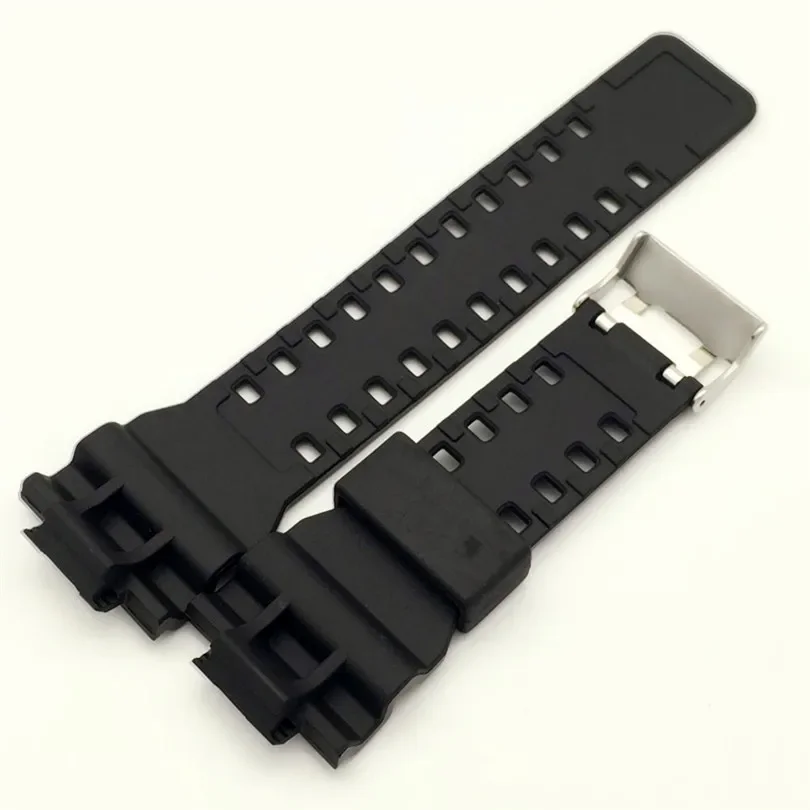 Silicone Rubber Watch Band Strap Fit For Casio G Shock GA110 GA100 400 Replacement Black Waterproof Watchbands16mm Accessories