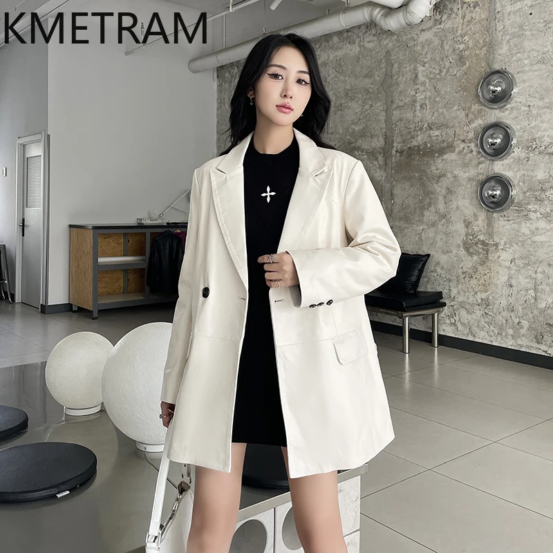 100% シープスキンダウンコート女性高品質本革スーツフグジャケット 2025 冬服女性の新しいコート пуховик