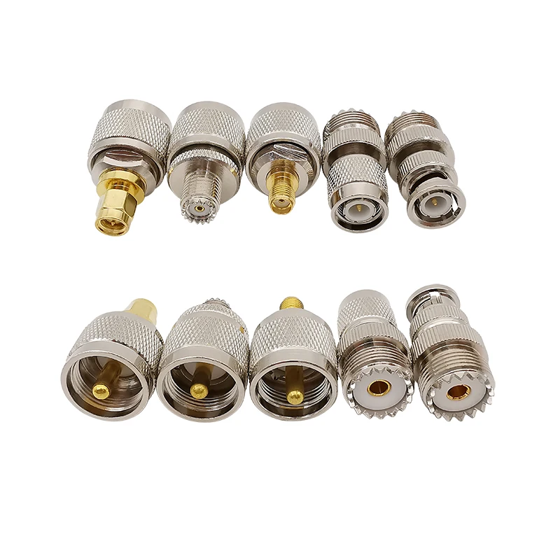 Imagem -03 - Jogo do Conector Coaxial do rf Tomada Masculina e Fêmea Adaptador do rf Uhf Pl259 So239 a Sma Bnc Tnc Mcx Fme F-tipo Micro Uhf Reto 20 Pcs por Lote