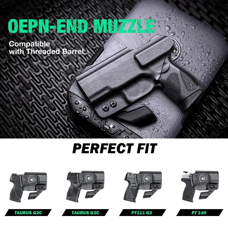 Imagem -02 - Estojos de Pistola Iwb Kydex Tático ao ar Livre Coldres com Garra Taurus G2c G3c Millennium Pt111 g2 Pt140 Guerreiro