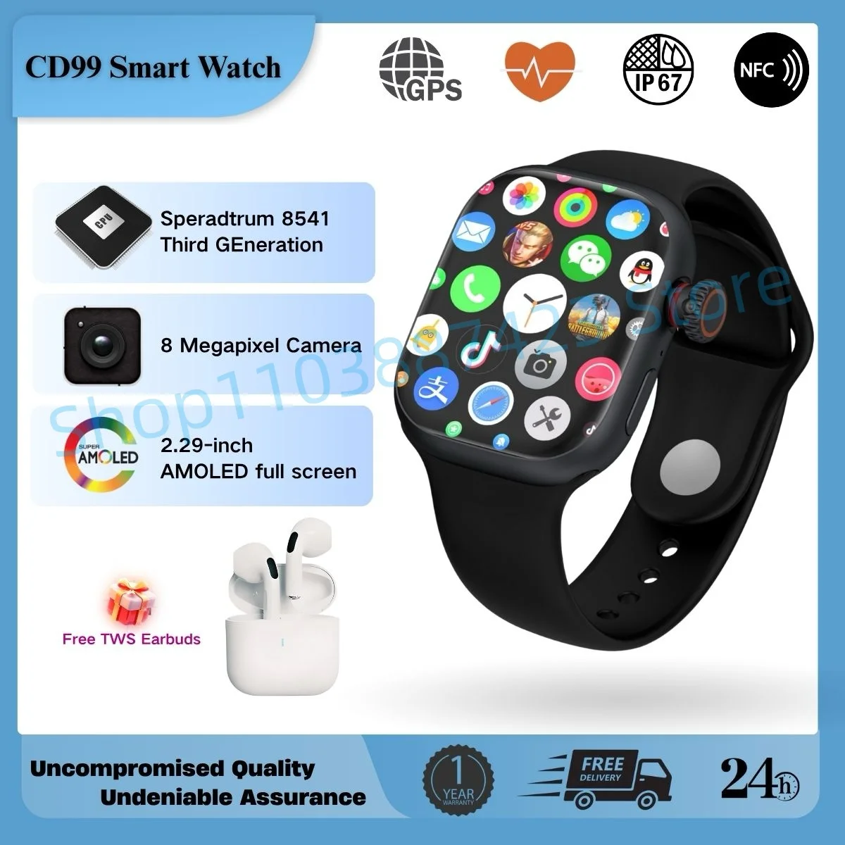 

S10 Ultra Max Smartwatch 4G Android 10 2.29inch Amoled Rotary Camera Video Call GPS WIFI App Download S10 Ultra Smart Watch Men