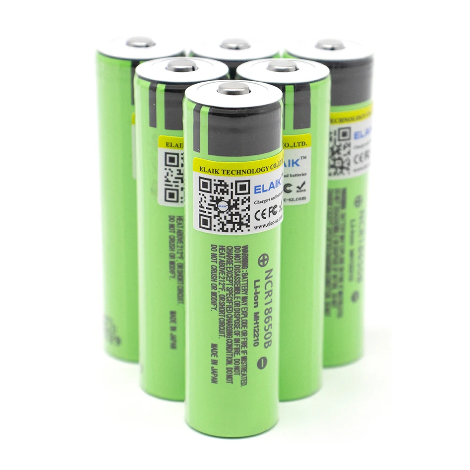 18650 แบตเตอรี่แบตเตอรี่ 3.7V 3400mAh NCR18650B แบตเตอรี่สําหรับอิเล็กทรอนิกส์ซิการ์ไฟฉาย (ไม่มี PCB), พร้อม Charger