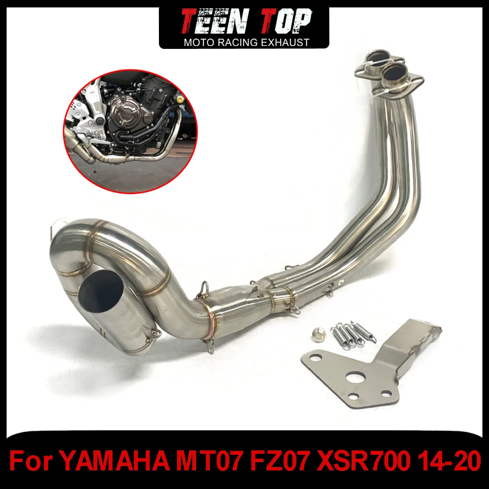 

51mm For YAMAHA MT07 FZ07/XTRIBUTE/XSR700 Exhaust Elbow Steel 2014-2020 Motorcycle Exhaust Escape Moto Modified Front Link Pipe