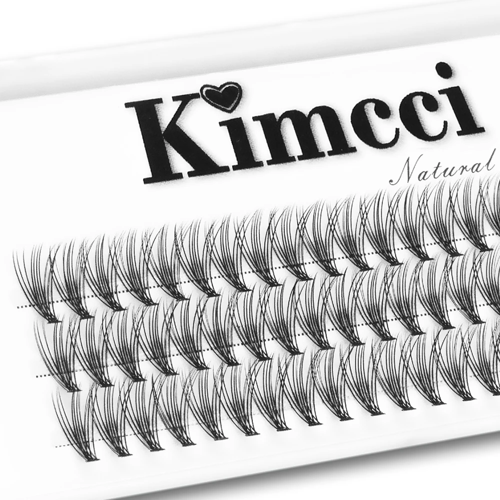 Kimcci-天然ミンクまつげエクステ,プロのつけまつげ,1ケースあたり60列,20個