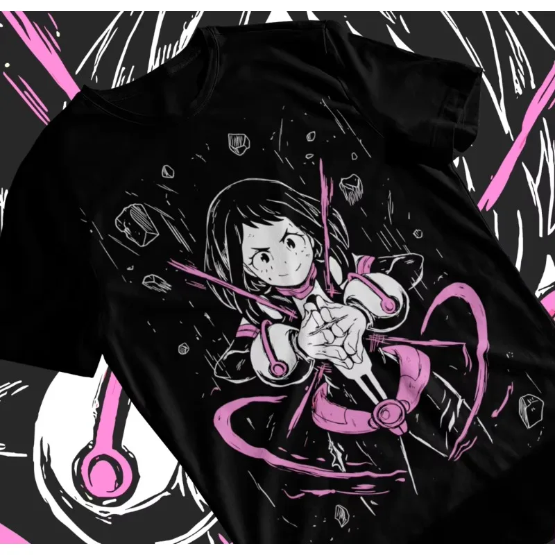 Trend Four Seasons 2025 Cosplay Unisex Ochaco Uraraka T-Shirt Boku No Hero Academia Shirt BNHA Deku Bakugo Soft Tee