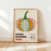 Yayoi Kusama Pink Jellyfish Canvas Poster Japan Mount Fuji Abstract Geometric Wall Art Prints Used in Modern Museum Home Decor 4