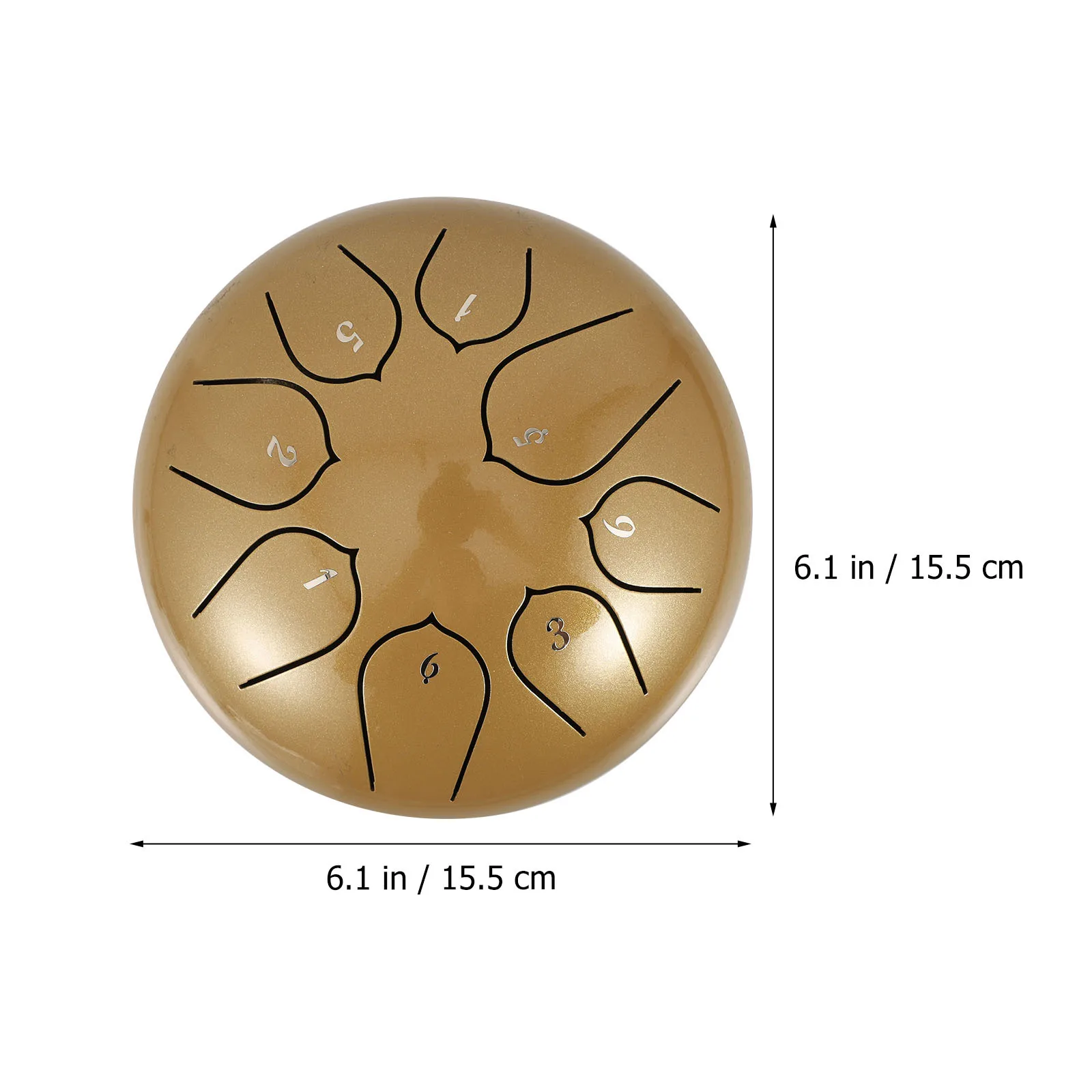 

Ethereal Drum for Music Lover Alloy 6-inch Simple Carbon Steel Lotus 8-tone Tongue