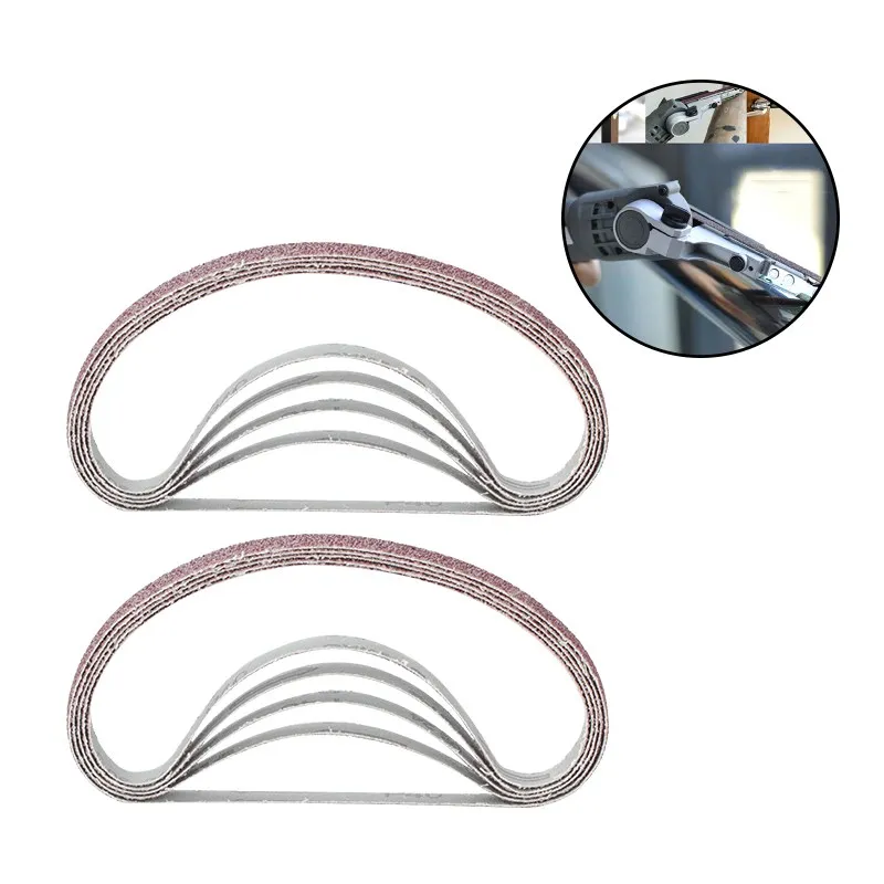 Hampton Schleifbänder Sander 5 Stück Körnung 40–120 Schleifpapier Schleifbänder 457 x 13 mm Schleifbänder für Schleifwerkzeuge – Detail 2