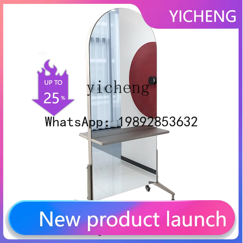 

H3 removable hair salon special barber mirror table barber shop hair single-sided wall-mounted mirror
