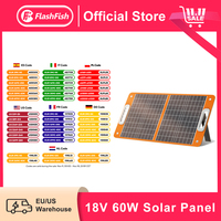 Portable Solar Panel 60W 18V Solar Charger Foldable Battery DC Output PD Type-c for Solar Generator Phones Tablets