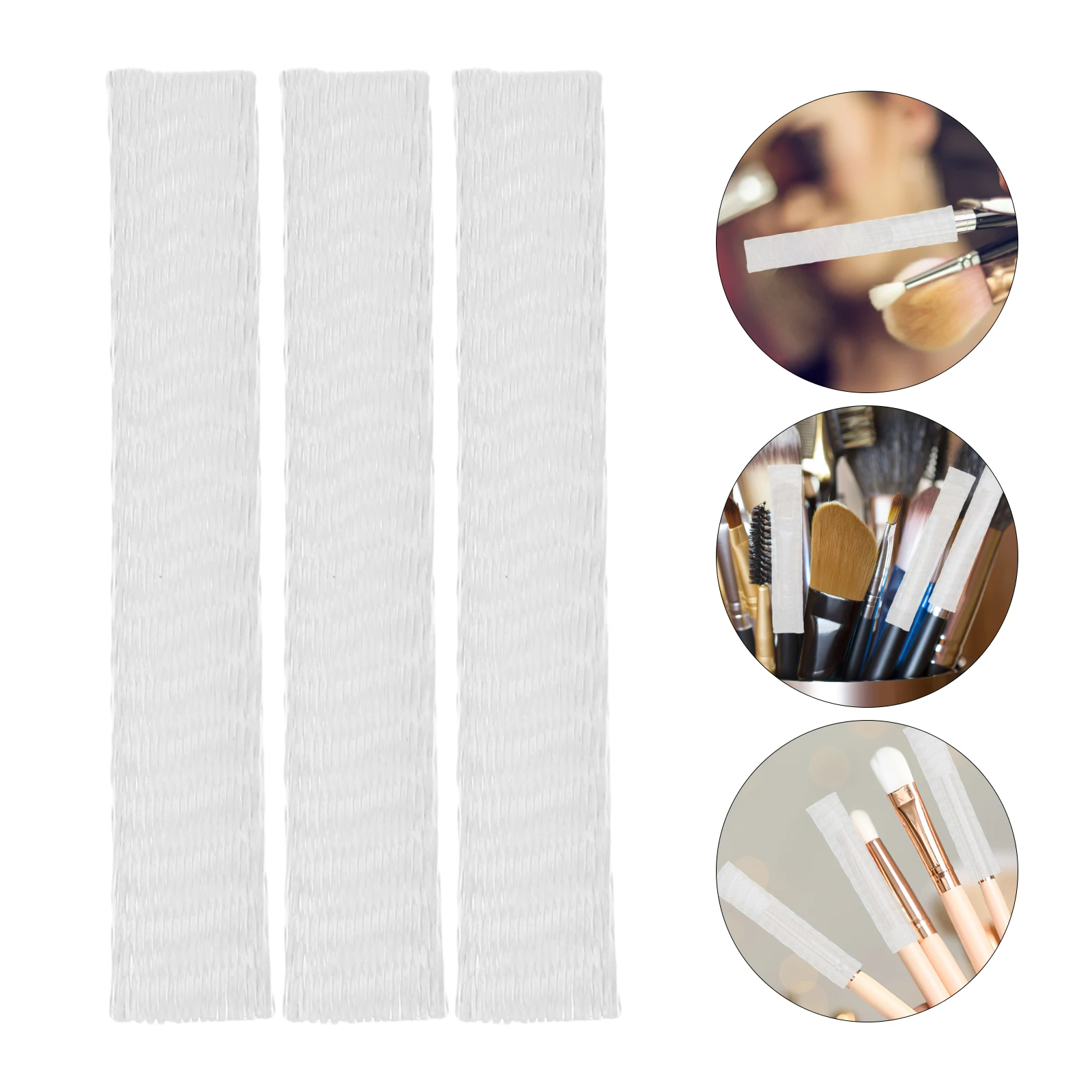 

100pcs Makeup Plastic Mesh For Makeup Brushes Protective Covers Women Girls Mesh Breathable Travel Kit Brush Case Plastic