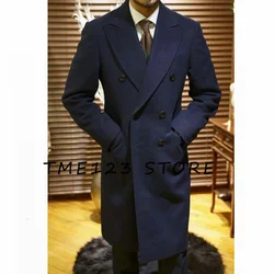 New 2024 Men's Woolen Long Coat Business Casual Jacket Men's Winter Jackets Elegant Man Coat Clothes Mens Clothing Coats Male