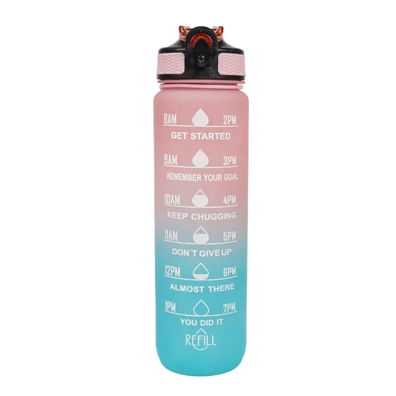 1L Wasserflasche Tragbare Sportwasserflasche Hübsche Trinkflasche Auslaufsichere Gym-Wasserflasche für Outdoor-Reisen Fitness Radfahren