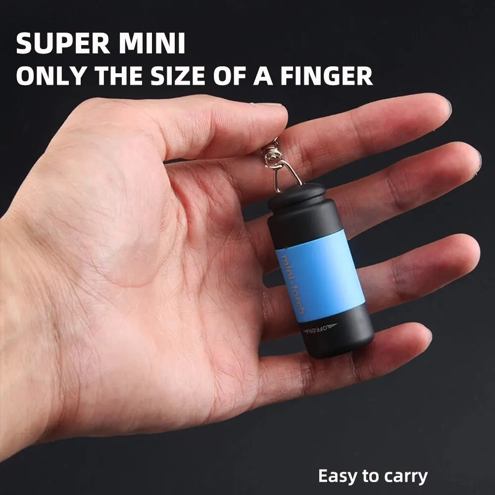 MINI USB Rechargeable Flashlight Keychain Torch Finger Light Camping Light Suitable for Doctor Reading Outdoor