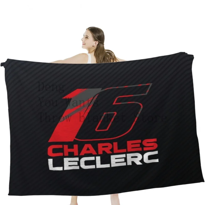 Charles Leclerc 16 v3 Soft Velvet Blanket Lightweight Bed Blanket Home Decor Fleece Blanket