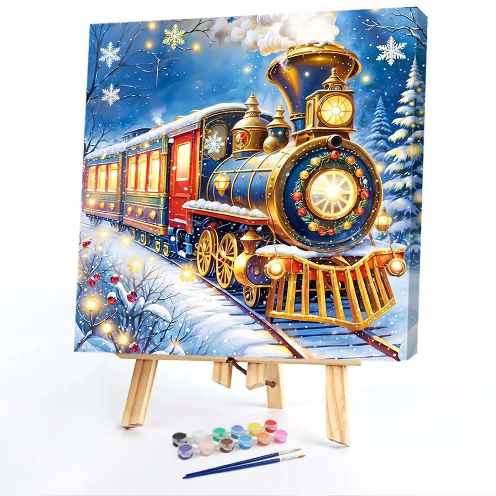 

Paint By Numbers Kit On Canvas DIY Oil Art Xmas Picture Home Wall Decor40x40cm