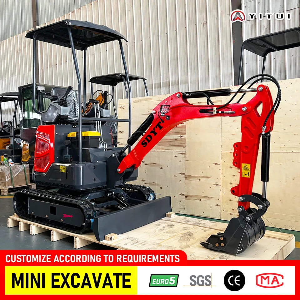 

Mini Excavator With Thumb Clip Arm Side Swing Engine Multifunctional 2 Ton Mini Excavator Customized