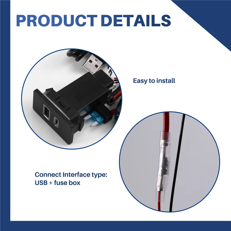 

Автомобильное зарядное устройство GW, USB TYPE-C, зарядное устройство, розетка для быстрой зарядки, входной адаптер, аудио-радио, U-дисковая розетка для вспышки для Toyota Corolla