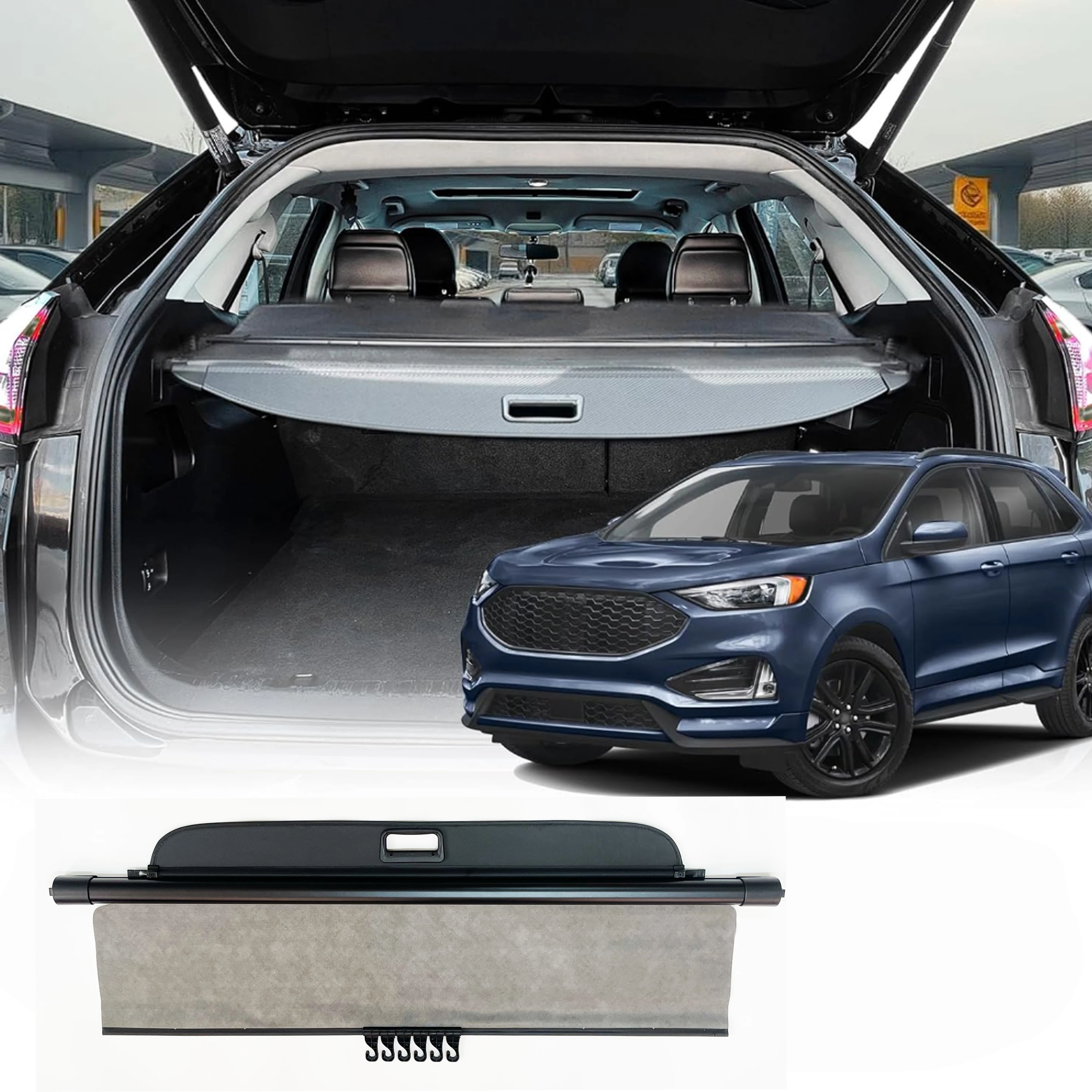 

AIBAP Trunk Cargo Cover for Ford Edge 2015-2019, Anti Peeping Retractable Security Shade for Privacy, Edge 2015-2019 Accessories