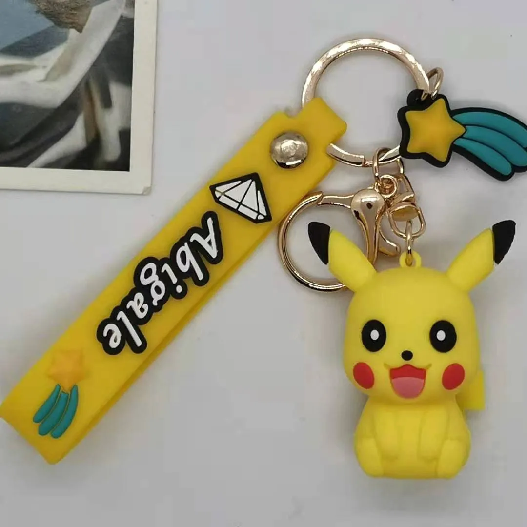 Pok é mon series keychains, cute couple bags, key pendants, gifts view 4