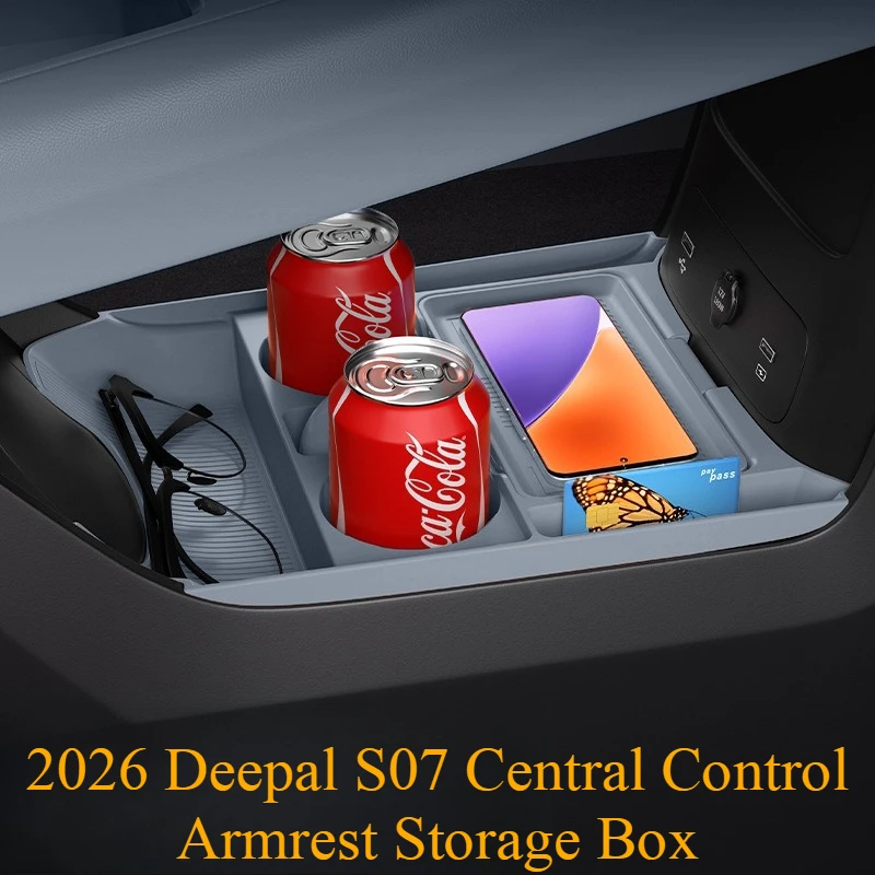 Für 2026 Deep Blue Deepal S07 Mittelkonsole Armlehne Silikon Aufbewahrungsbox Rutschfeste Unterlage Auto-Innenraum Modifikationszubehör