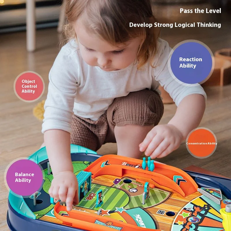 Juego de máquina de pinball para niños, juguete de mesa interactivo para padres e hijos, juego de batalla de reacción y coordinación mano-ojo para fiesta en casa