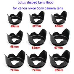 Lens Hood 49mm 52mm 55mm 58mm 62mm 67mm 72mm 77mm Screwed Flower Petal LENS HOOD for canon nikon Sony camera lens