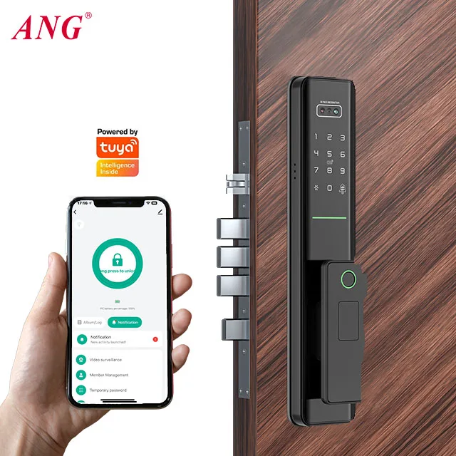 Low Price Fingerprint Tuya Palm Face Recognition Smart Lock with Camera Cerradura Inteligente Biometric Digital Door Lock