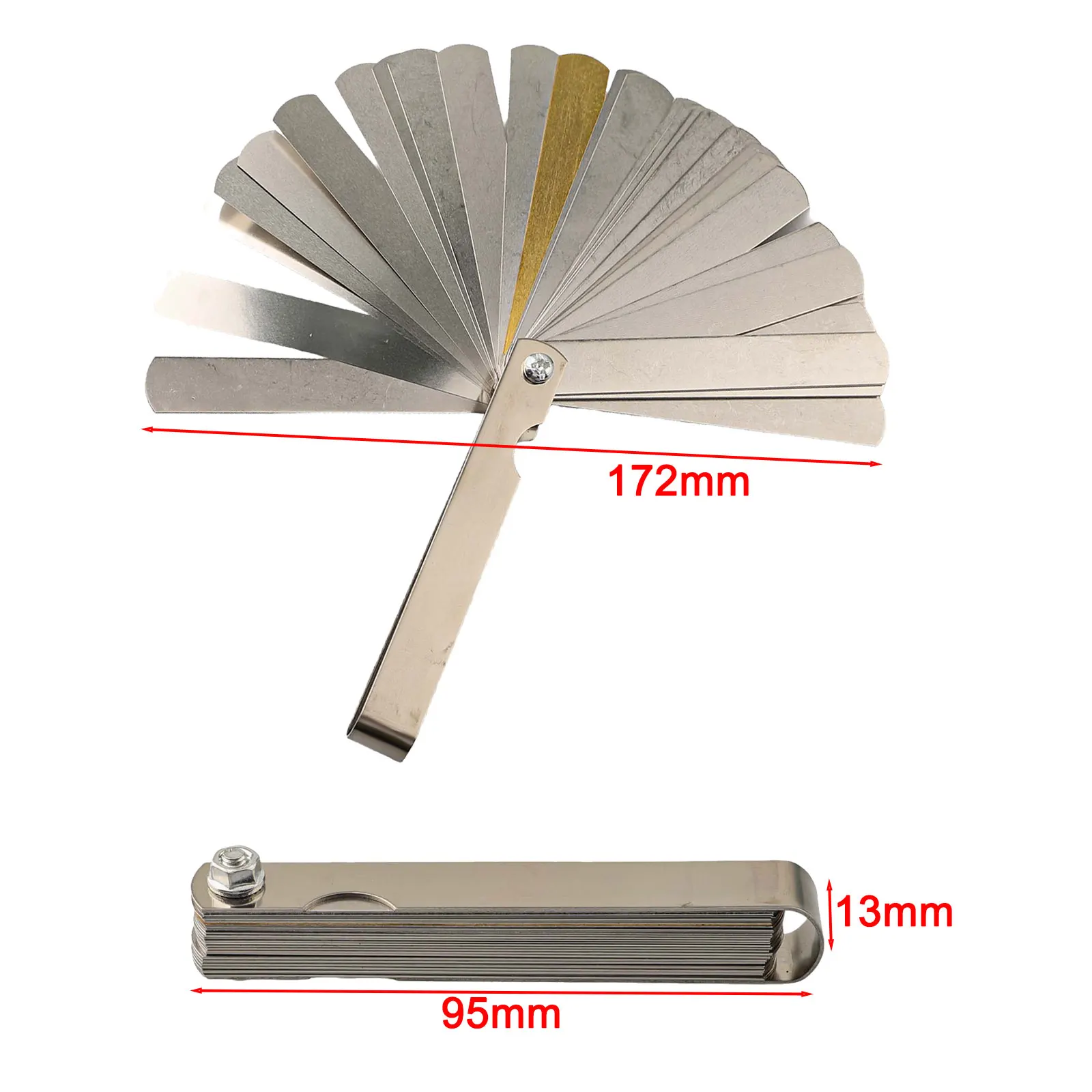 Metric Feeler Gauge Color Silver Feeler Gauge Anti-rustiness Oil Bearing Clearances Blade Protector Hard To Reach Places