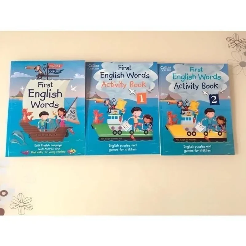 

3 Books Collins First English Words English Original Illustrated Dictionary for Children