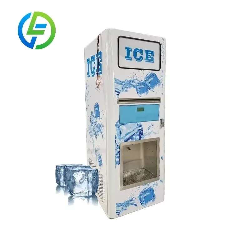 Customize Reliable Manufacturer Ice Cube Dispenser Coin Banknote Card Operated Ice Vending Machine